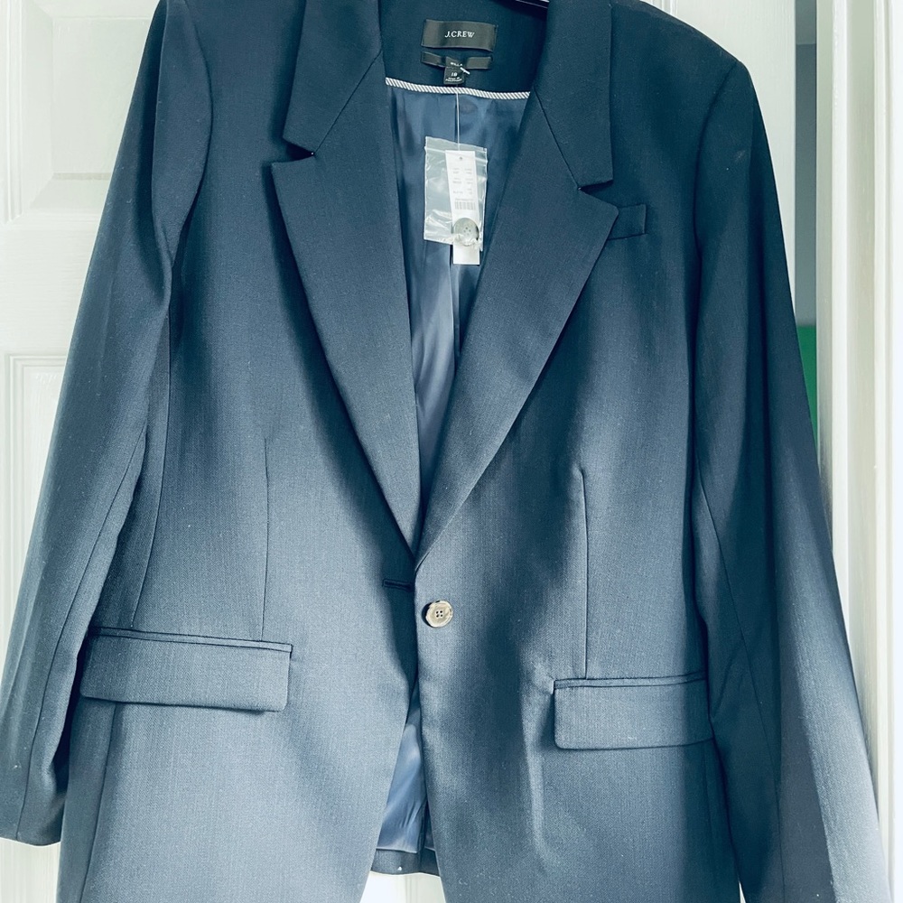 J Crew Willa Italian Wool Blazer Navy Size 18 NWT